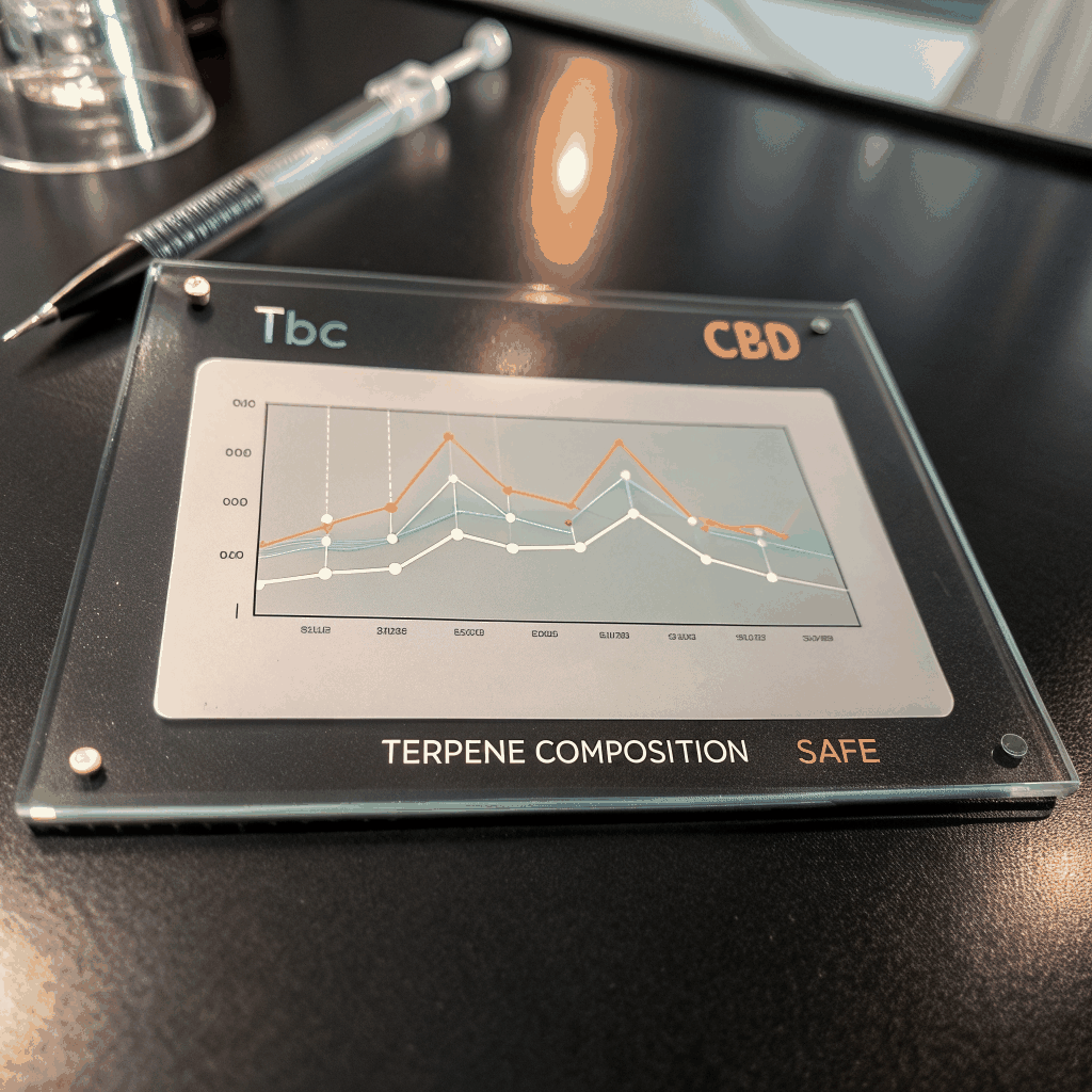 Digital certificate of analysis displayed on tablet screen