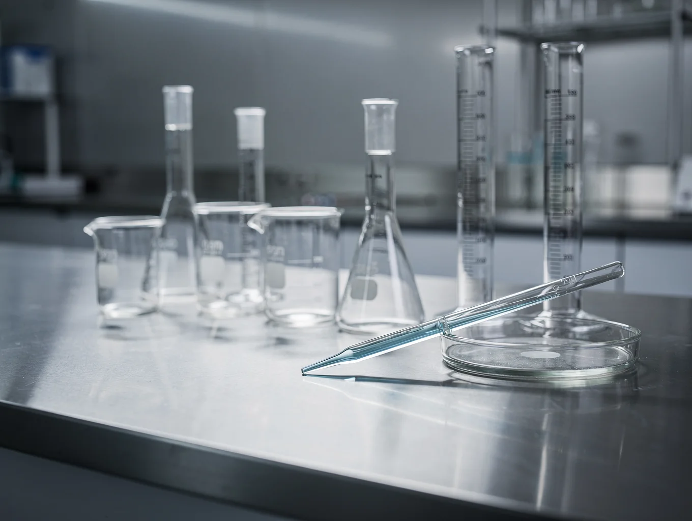High-resolution macro view of laboratory analytical equipment