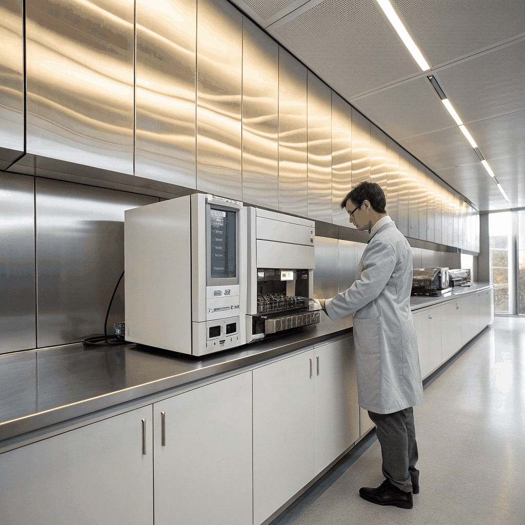 Digital chromatography readout on laboratory monitor
